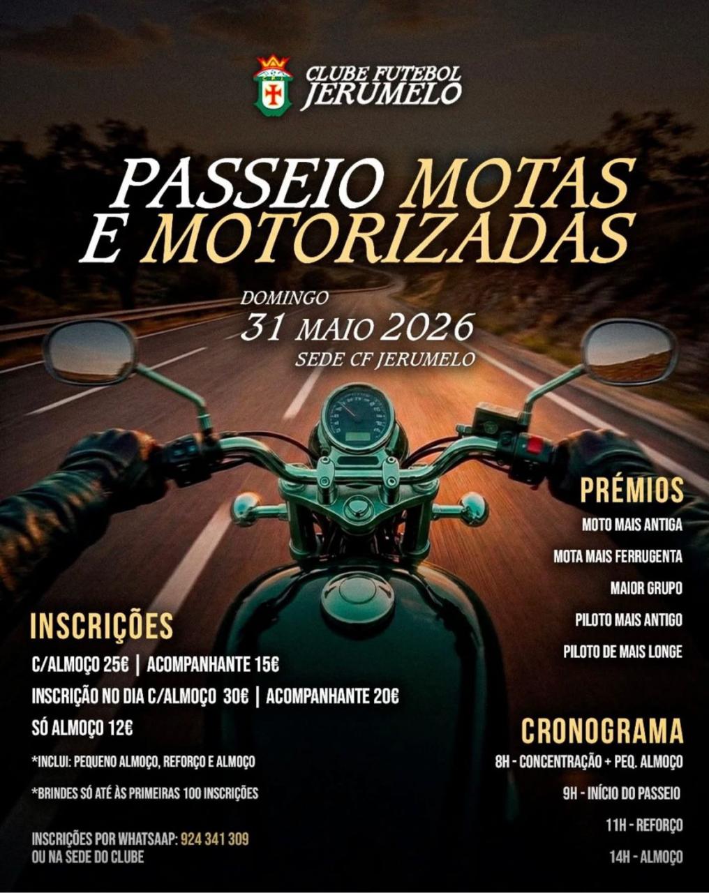 Passeio de Motas e Motorizadas - Jerumelo